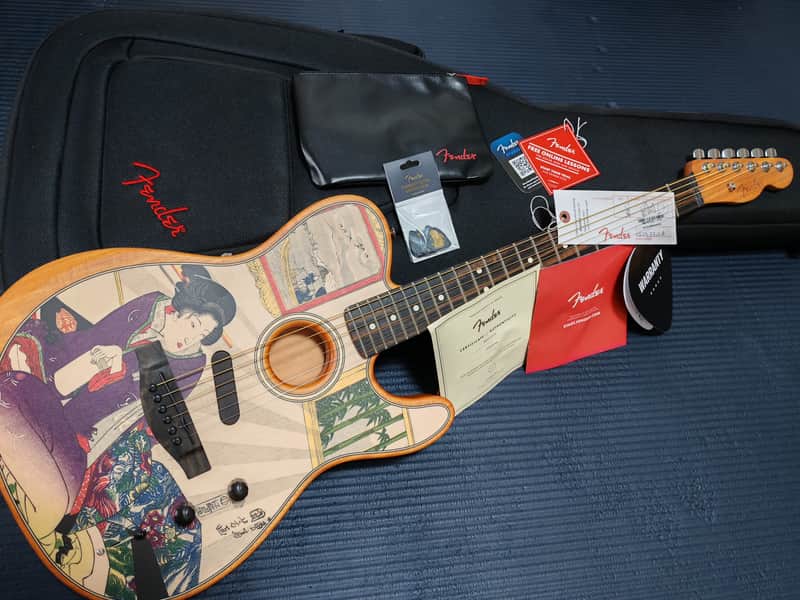 *NEW YEAR SALE* 2025 Fender American Acoustasonic Telecaster Kuniyoshi Collection Geisha - FENDER EXPERIENCE 2025 Tokyo Flagship Exclusive Limited Edition