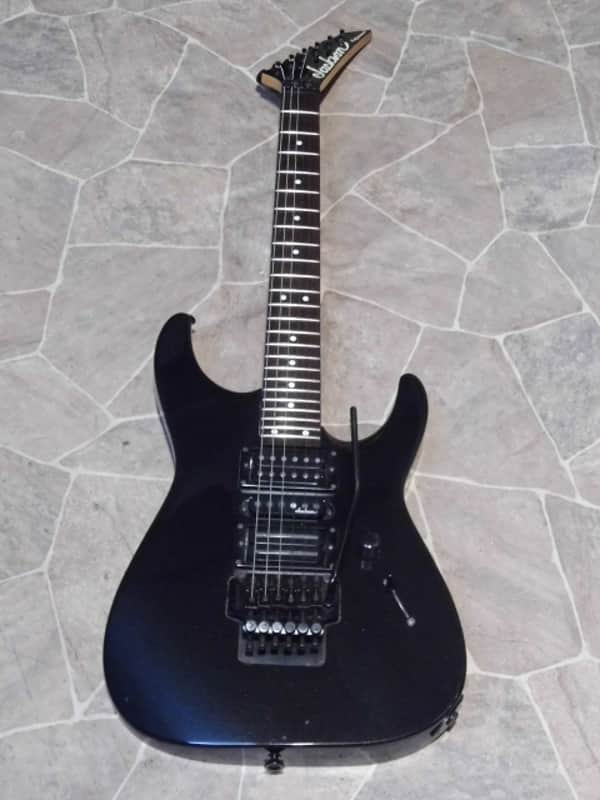 black 1990s JACKSON FUSION SX Professional HSH Floyd Rose metal