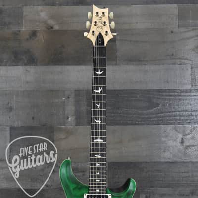 Mint PRS Wood Library CE-24 Satin Quilt Top - Emerald Green with Gigbag image 4