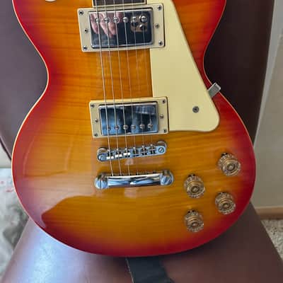 2014 Epiphone 1960 Les Paul Standard Tribute Plus - Cherry Sunburst image 6