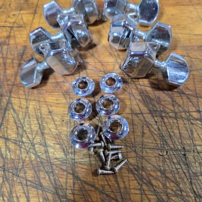 Vintage 1970's Japan 3x3 Guitar Tuners Grommets Original Installation Screws Luthier Parts #7 image 1
