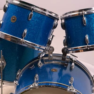 Gretsch 20/12/12/16" 60's Round Badge Drum Set - Blue Sparkle image 5