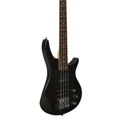 Stagg Fusion 3/4 Size Black Electric Bass Guitar With Solid Ash Body image 1