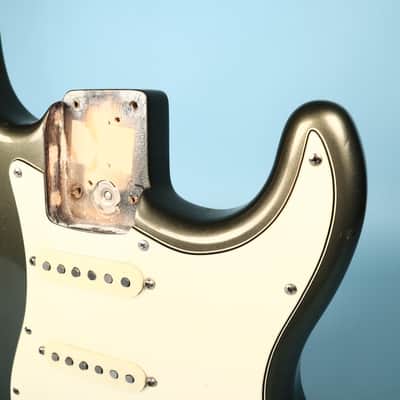 Fender USA Loaded Pickguard Olive Drab Metallic Guitar Body image 5