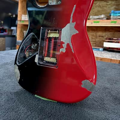 Valkenburg USA Jeff Duncan “Scarlet” Artist Series Electric Guitar – Red/Black Factory Relic – Custom Shop Level image 11