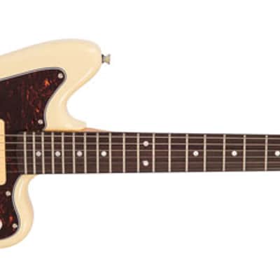 Vintage Reissued Series V65VVW Offset body, 2 WP90's, Traditional Vibrato, Vintage White image 3