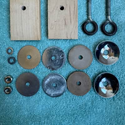 Ludwig Two Vintage Marching Bass Drum Eyelet Bracket Mount Part Lot C 70s - Various image 6