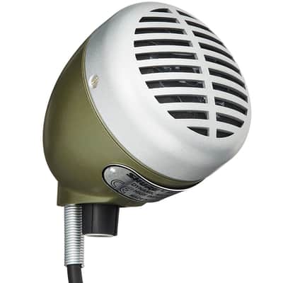 Shure 520DX Green Bullet Classic Harmonica Microphone w/ cable image 2