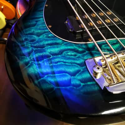Sterling by Music Man StingRay Ray35 - Flame Maple Teal image 3