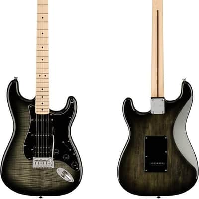 Squier Affinity Series Stratocaster FMT Electric Guitar, Black Burst, Maple Fingerboard image 2