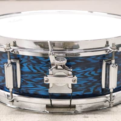 Rogers 5x14" Luxor Snare Drum Vintage 1960's Blue Onyx Cleveland image 4