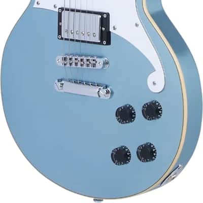D'Angelico Premier Brighton Electric Guitar - Ice Blue Metallic image 5