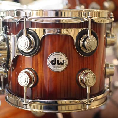 DW Collector's Maple Amber to Tobacco Burst Over Macore Drum Set w/ Nickel Hardware - SO#1138505 image 3