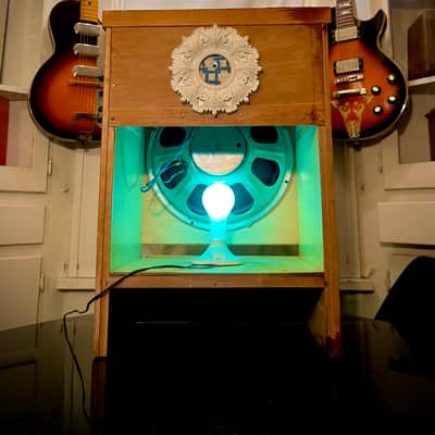 Rotary Connection 1x15 mcm guitar speaker semi open cab. Lights Up! Vintage CTS 8 ohm speaker. Real Hardwood. 2026 - Blonde/wood image 2