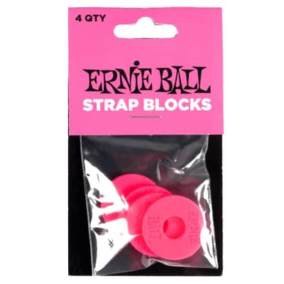 Strap Blocks Pink Set Guitar / Bass Instrument Strap Securing Flex-Locks Fits Most Nice n Tight & Modification-Free Secure & Aesthetic Strap Locking image 2