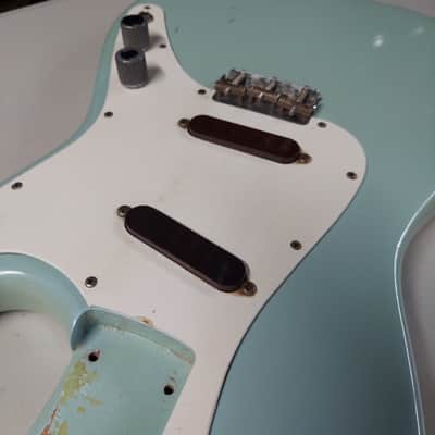 1961 Fender Duo Sonic Loaded Body Custom Color Daphne Blue Untouched Electronics! image 4