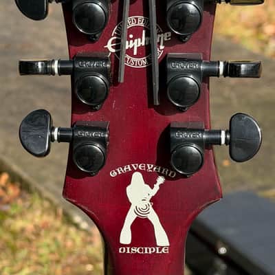 2010 Epiphone Custom Shop Zakk Wylde Signature Graveyard Disciple W/HSC Transparent Red Limited Edition BLS image 9