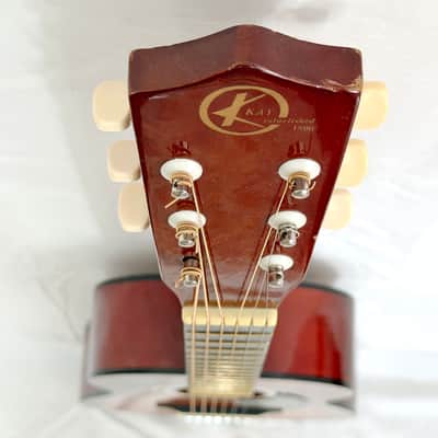 1970s Kay K-72S Starter Series Parlor Guitar Sunburst – Perfect Traveler image 8