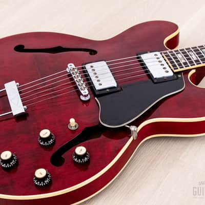 1975 Gibson ES-335 TDC Vintage Semi-Hollow Guitar Cherry Figured Maple w/ T Tops, Case image 7