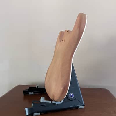 High End Offset Bass Body – Unfinished THICK Curly Maple Top, Solid ONE piece Mahogany Back, Front Routed NOS- limited luthier supply R4 image 9