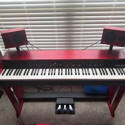 Nord Grand Hammer Action 88-Key Digital Piano 2019 - 2022 - Red (With red wood stand triple pedal and monitors) image 2