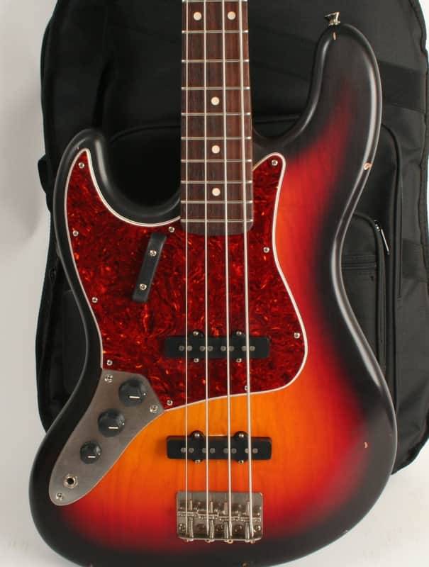 Nash Bass JB-63 3 Tone Burst Lollar Pickups Left Handed GRT-497 image 1