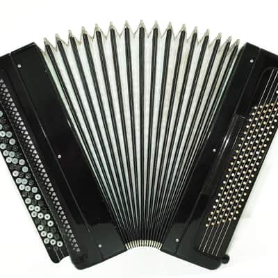 Vintage Converter Free Bass Button Accordion Yasnaya Polyana Russian Bayan Copper Voices Solid Reeds, New Straps and Soft Case, 2757 image 5