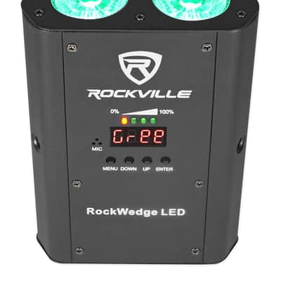 Rockville RockWedge LED 54w RGBWA and UV Rechargeable Battery Wireless DMX Par Light image 8