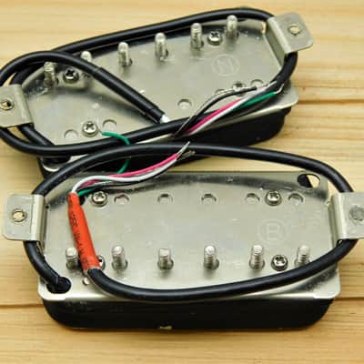 Guitar Madness Overwound Alnico II Humbucker Pickup Set Nickle Silver Base plates Cream image 3