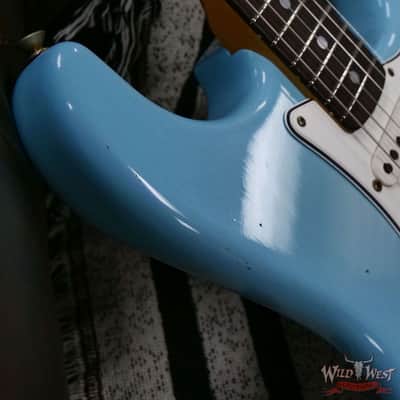 Fender Custom Shop 1969 Stratocaster Maple Neck with Rosewood Fingerboard Journeyman Relic Faded Daphne Blue 7.75 lbs image 9