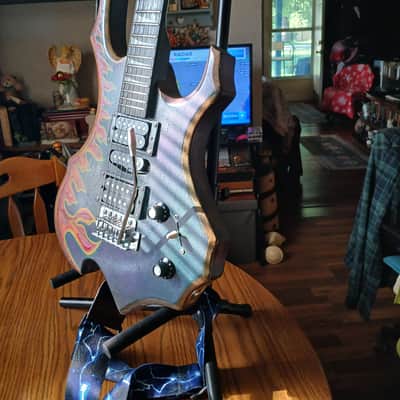 Glarry FLAME GUITAR 2025 - Deep green with shift purple metal flake image 7
