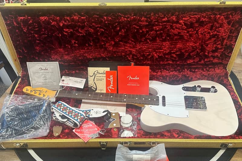 Fender Artist Series Jimmy Page Mirror Telecaster Rosewood Fretboard 2019 - White Blonde *MINT* Never Played