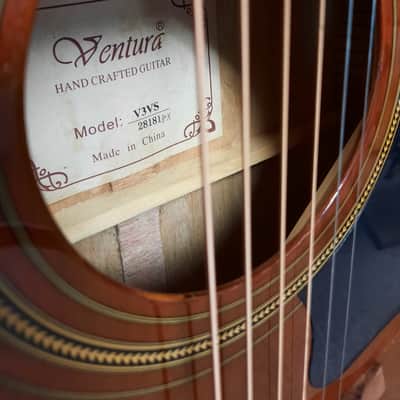 Ventura V3VS Vintage Sunburst Thin Body Acoustic/Electric image 6