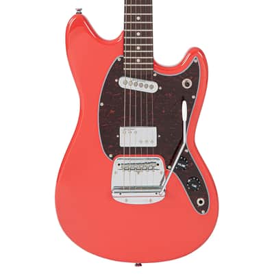 Vintage REVO Series 'Colt' HS Duo Electric Guitar ~ Firenza Red image 5