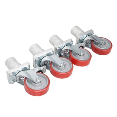 Prox StageQ Locking Staging 10" Height Stage Legs w/ 5" Rubber Steel Caster, 4qt image 2