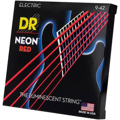 Hi Def Neon Red 6 Cordes Light 9-42 DR Strings image 1