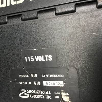 Sequential Six-Trak (Keyboard removed) 6-Voice Polyphonic Synthesizer 1984 - 1985 - Black with Wood Sides image 4