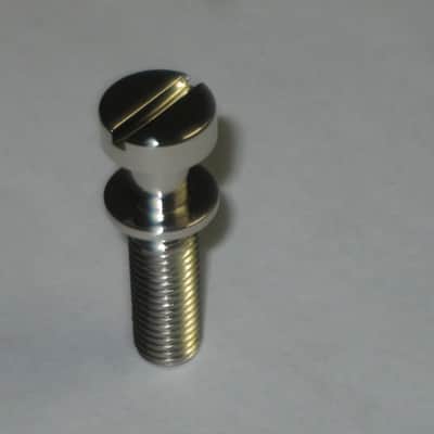 one pair of rarely handled, near A+ genuine Gibson Nickel STUDS, also called Mounting Pieces (NO anchors) for PTTP-015 Nickel Stop Bar Tail piece (Stop Bar Tailpiece NOT included) nickel finish (ninc alloy metal) image 21