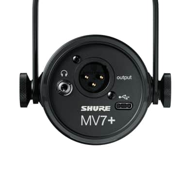 Shure MV7+ Podcast Dynamic Microphone. OBS Certified, Enhanced Audio, LED Touch Panel, USB-C & XLR Outputs, Auto Level Mode, Digital Pop Filter, Reverb Effects, Podcasting, Streaming, Recording -Black image 7