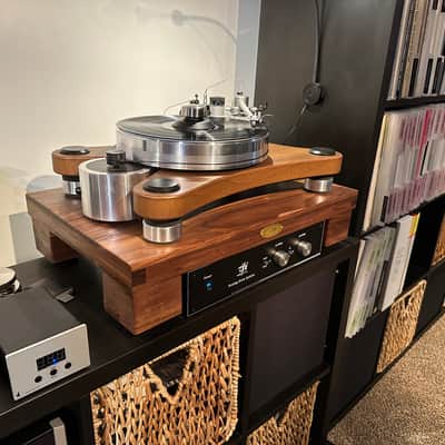 Custom made turntable isolation platform made with Solid walnut wood image 15