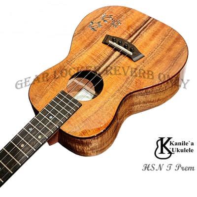 Kanile`a HNS T Prem 25th anniversary Sea Turtle Tenor ukulele with Premium Koa wood image 4