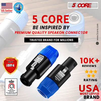 5Core Speakon Adapter High Quality Audio Jack Male Audio Pin Speaker Adapter Connector image 4