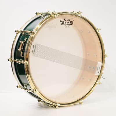 riddim Custom Order. Vintage Maple 14''×5'' Snare Drum - Olive Green [Store Display Special Price] image 7