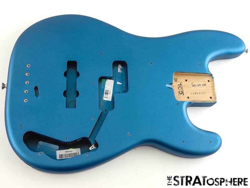 Fender American Performer Precision P Bass BODY, USA Satin Lake Placid Blue image 1