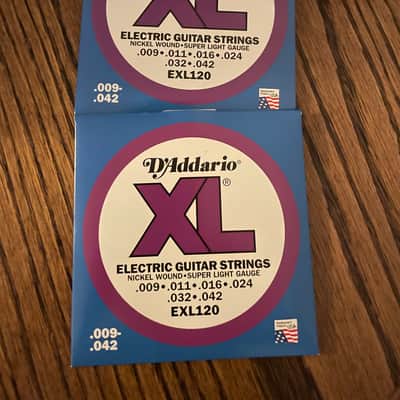 2-pack of D'Addario EXL120 Nickel Wound Electric Guitar Strings, Super-Light, 09-42 2000 - 2020 - Nickel image 1