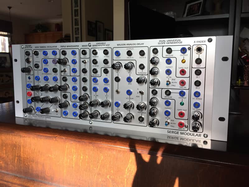 STS Serge Animate Shop Panel w/ PS2A Power Supply, 4.5" Chassis w/ Rack Ears and 13 Patch Cables image 1