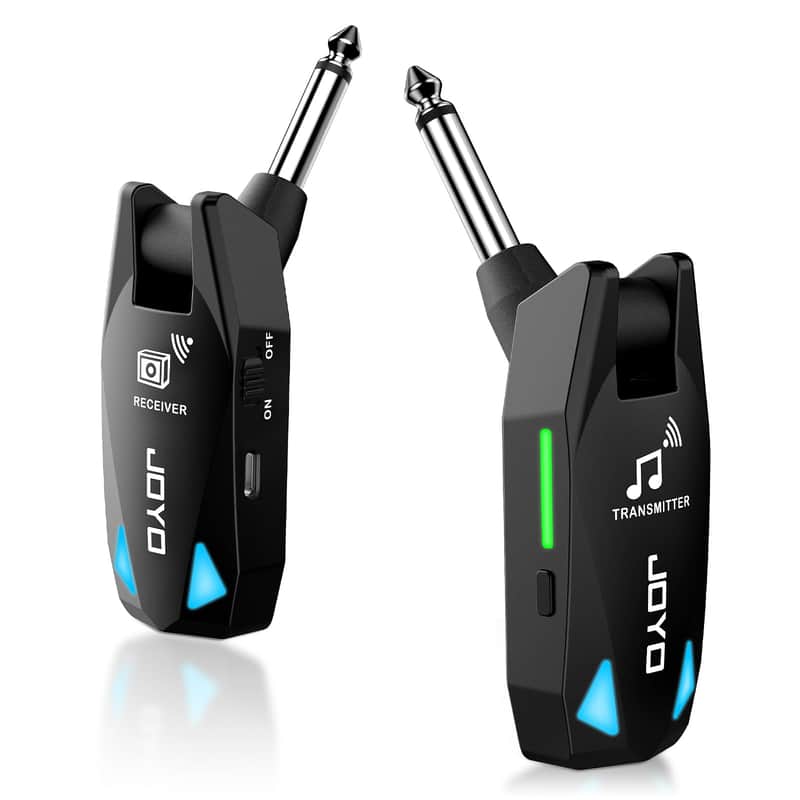JOYO Wireless Guitar System UHF Transmitter Receiver 6 Channel <2ms Low Latency 150ft Long Range Rechargeable for Guitar Bass 6.35mm Mono Audio Cordless (JW-08) image 1