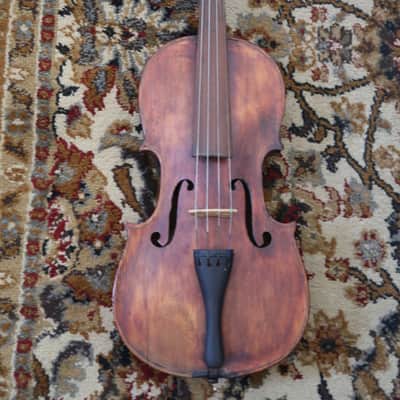 Vintage Czech Full Sized Violin with Bow and Case image 2
