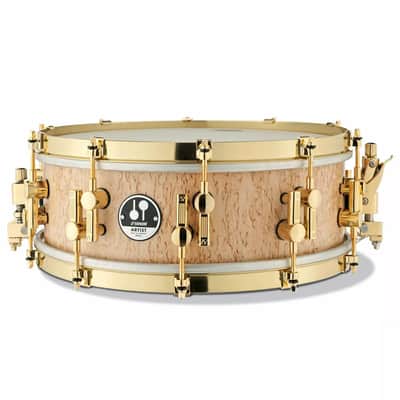 Sonor Artist 5 x 14" Maple Snare Drum (Scandinavian Birch Finish - Gold Hardware) image 2