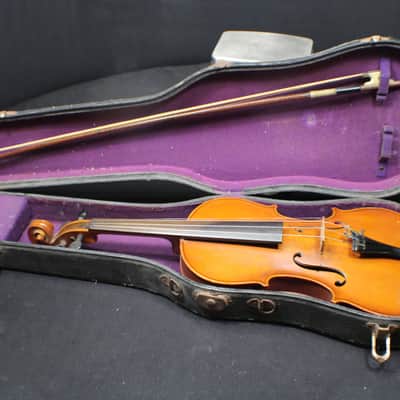 A Vintage Antonius Stradivarius Full Size 4/4 Violin, Bow & Case Ready to Play # 10 V image 1